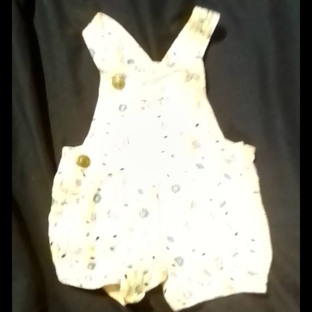 Floral short overalls